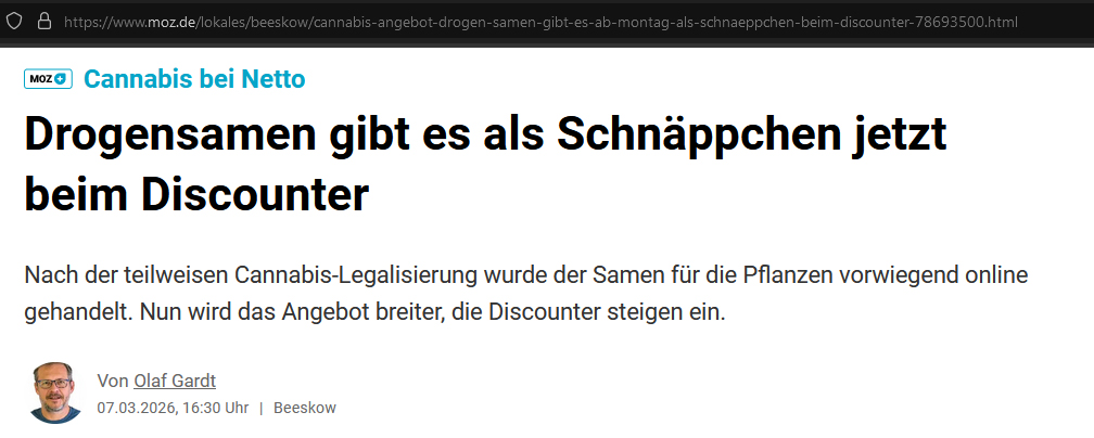 Drogensamen Netto
