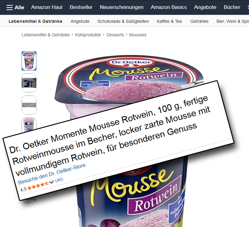 Alkohol in Süßspeisen?