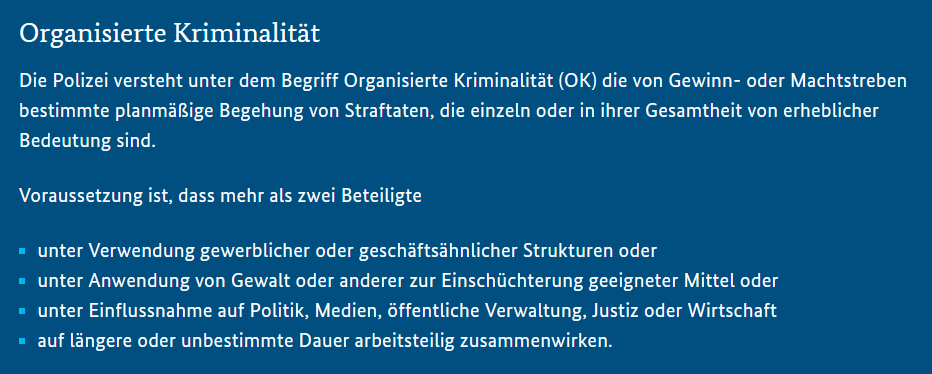 Organisierte Kriminalität